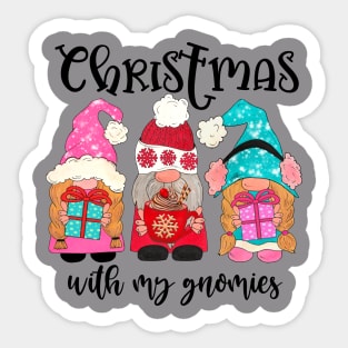 Christmas With my Gnomes Sticker